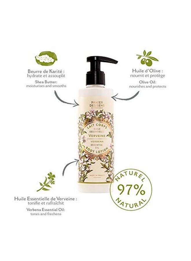PANIER DES SENS Verbena Shea Butter Body Lotion For Dry Skin Body Cream Made In France 97% Natural 845 Floz/250Ml  - Image 3
