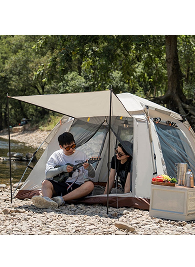 Arabest - Garden Tent 4 People Pop Open in Three Seconds,Double Doors and Four Windows Frame Tent Light and Practical Popup Tent Waterproof for Camping - Image 1