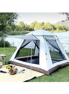 Arabest Garden Tent 4 People Pop Open in Three Seconds,Double Doors and Four Windows Frame Tent Light and Practical Popup Tent Waterproof for Camping  - Image 1