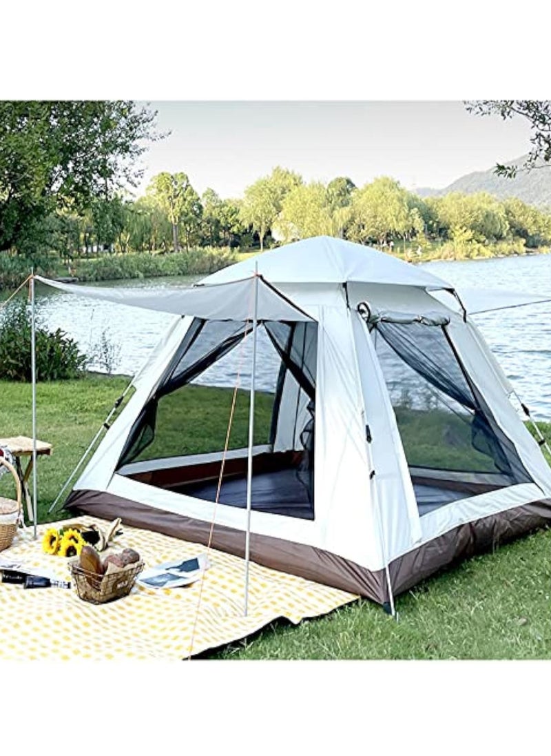 Arabest - Garden Tent 4 People Pop Open in Three Seconds,Double Doors and Four Windows Frame Tent Light and Practical Popup Tent Waterproof for Camping - Image 1