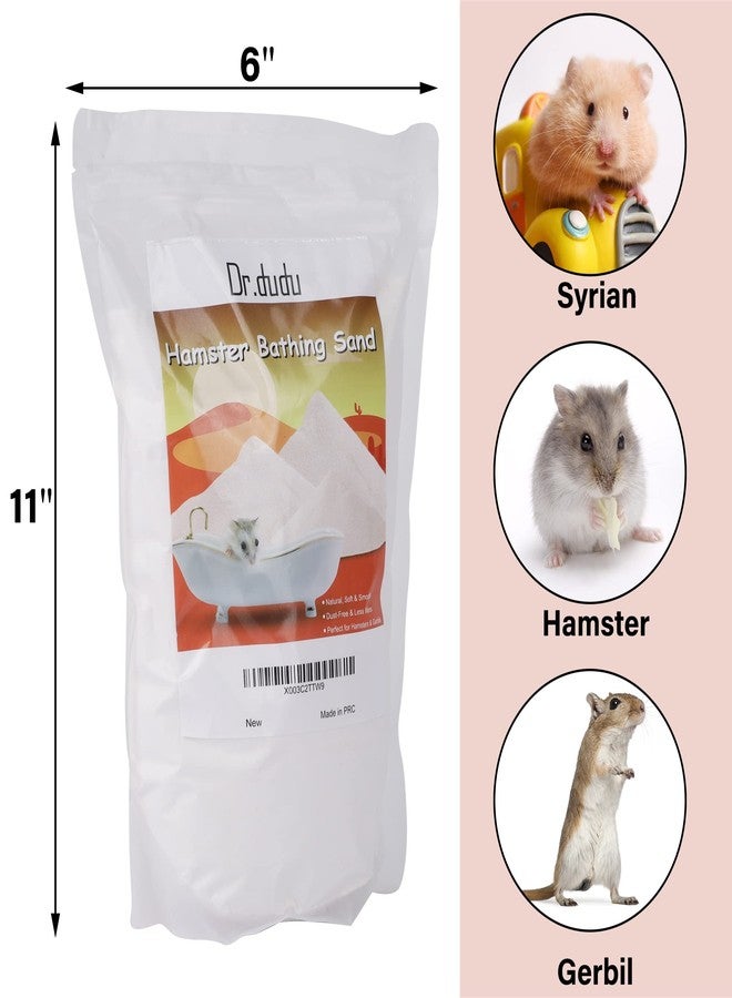 DR.DUDU Hamster Bath Sand, 6.6lb Dust Free Desert Sand or Potty Litter Sand for Hamster Chinchillas Gerbil Syrian Mice Small Animals (White) - Image 2