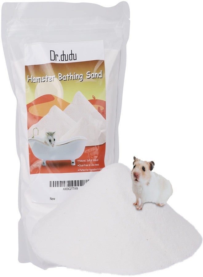 DR.DUDU Hamster Bath Sand, 6.6lb Dust Free Desert Sand or Potty Litter Sand for Hamster Chinchillas Gerbil Syrian Mice Small Animals (White) - Image 1