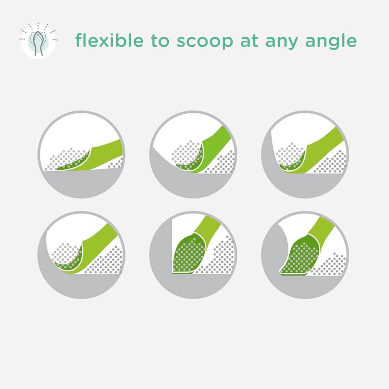 Olababy ملعقة تدريب ناعمة من سيليكون 100% من أولابابي للتغذية الذاتية للأطفال 2 حزمة (كيوي / ليمون) - Image 3