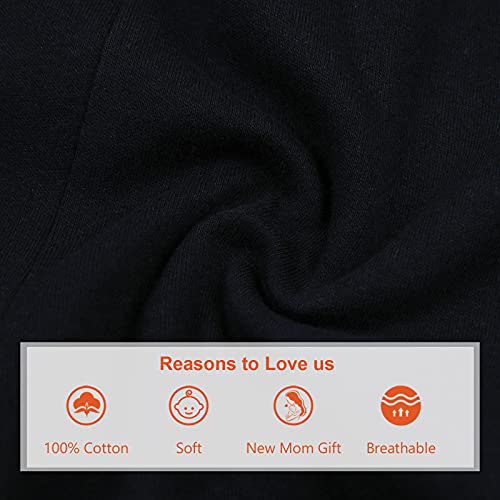 SOBOWO 9 Months Boys Pants Baby Black Pants Infant Boys Cotton Crawling Bottoms for Halloween Pack of 2 (9-12 Months, Black/Black) - Image 5
