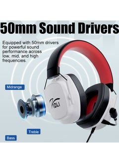 ZIDLI LR-X1s Wired Gaming Headset - ENC Microphone, Lightweight Dual-Color, USB for PS5, Xbox, PC - Comfortable Earphones  - Image 4