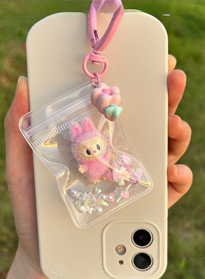 Generic Labubu Pendant, Labubu keychain, Labubu Accesories, Mini Labubu Monster - Pink  - Image 2