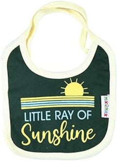 Mix and Max Mix&Max Cotton Bib Printed Little Ray Of Sunshine For Unisex-Olive&Yellow 