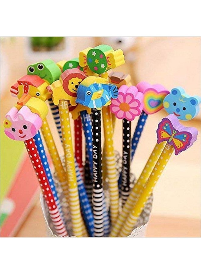 Parteet أقلام رصاص مطبوعة برسوم كرتونية من PARTEET مع ممحاة للأطفال (عبوة من 24) - Image 1