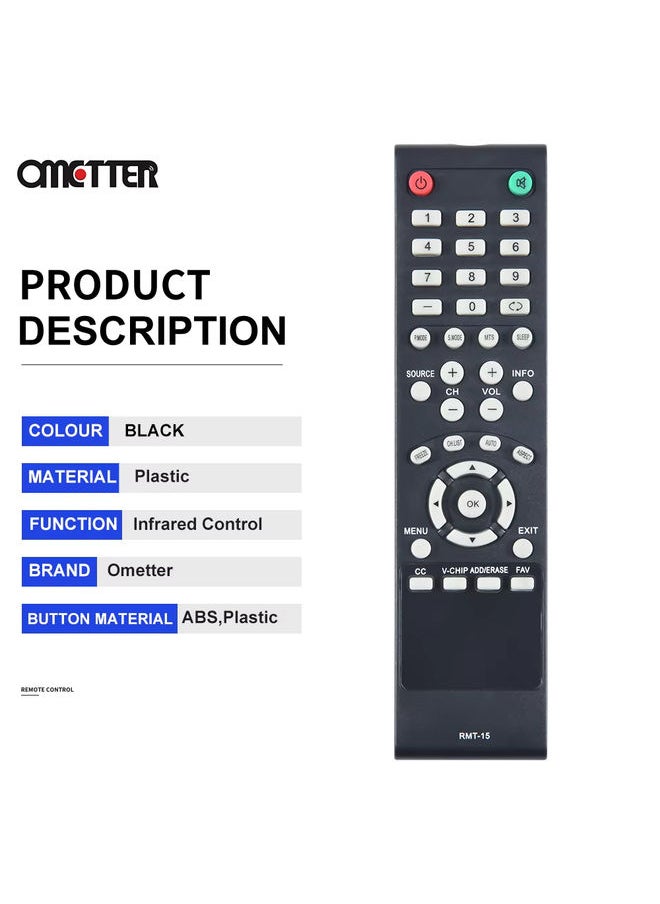 OMETTER - New Suitable for Westinghouse Remote Control HD TV RMT-15 CW26S3CW EW24T7EW CW37T6DW VR-3236 EW40T2XW EW37T6DW - Image 1
