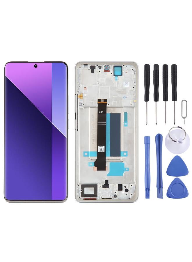 erorex Replacement For Xiaomi Redmi Note 13 Pro+ Original AMOLED Material LCD Screen Digitizer Full Assembly with Frame Silver - Image 1