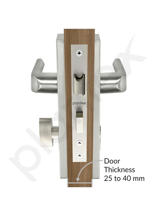 plantex Plantex Heavy-Duty Door Lock Set - Main Door Lock Handle Set/ 6-Lever Lock Mechanism with 3 Years of Warranty/Mortise Lock with 3 Keys, Brass Lock Body & Cylinder(8110 - Matt)  - Image 5