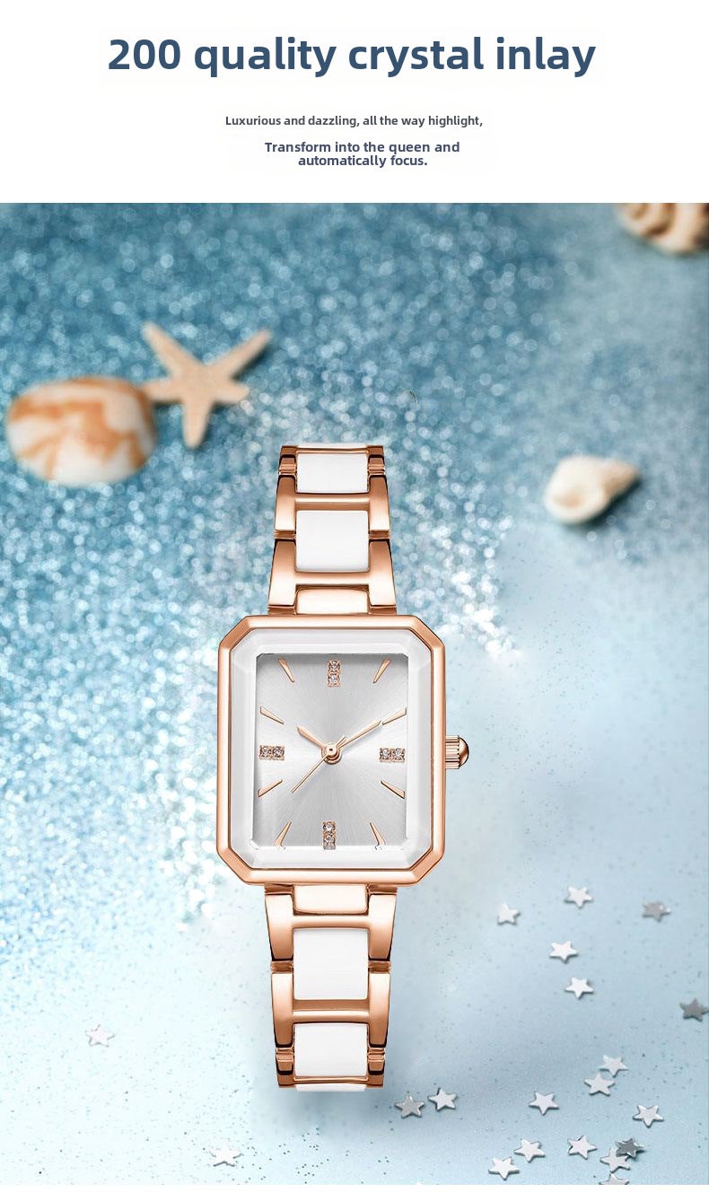 ZIDO Elegant Waterproof Automatic Womens Watch White