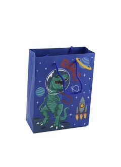 PARTY FUN Dinosaur Paper Gift Bag - 18x23x8cm - Perfect for Birthdays, Weddings, Parties, and Special Occasions  - Image 1
