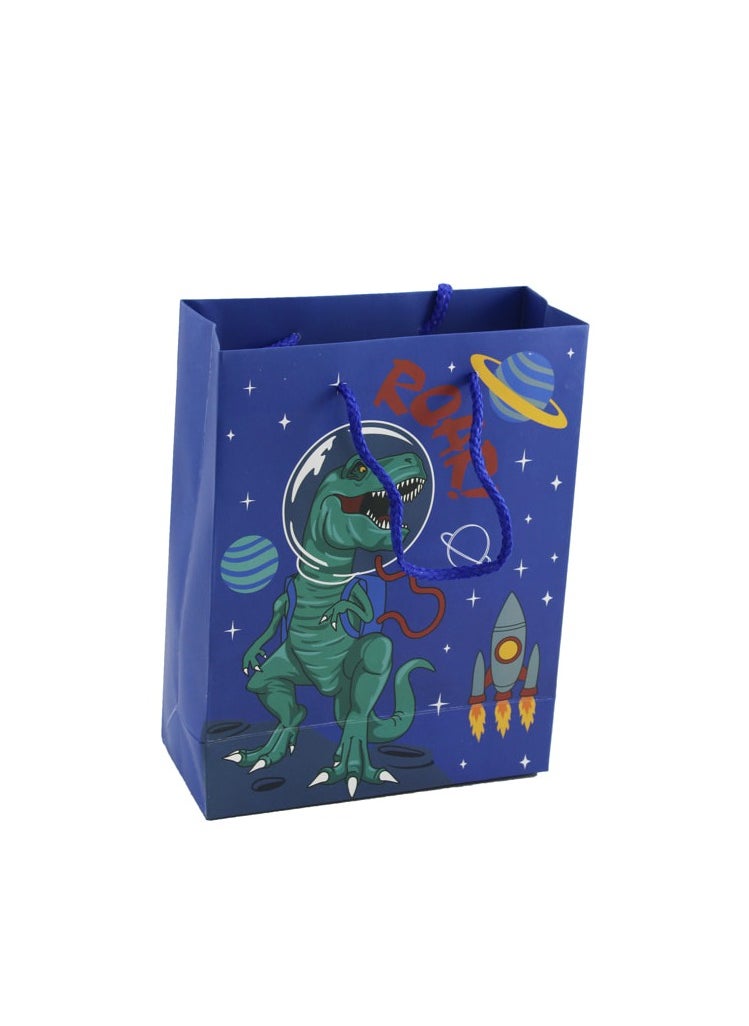 PARTY FUN - Dinosaur Paper Gift Bag - 18x23x8cm - Perfect for Birthdays, Weddings, Parties, and Special Occasions - Image 1