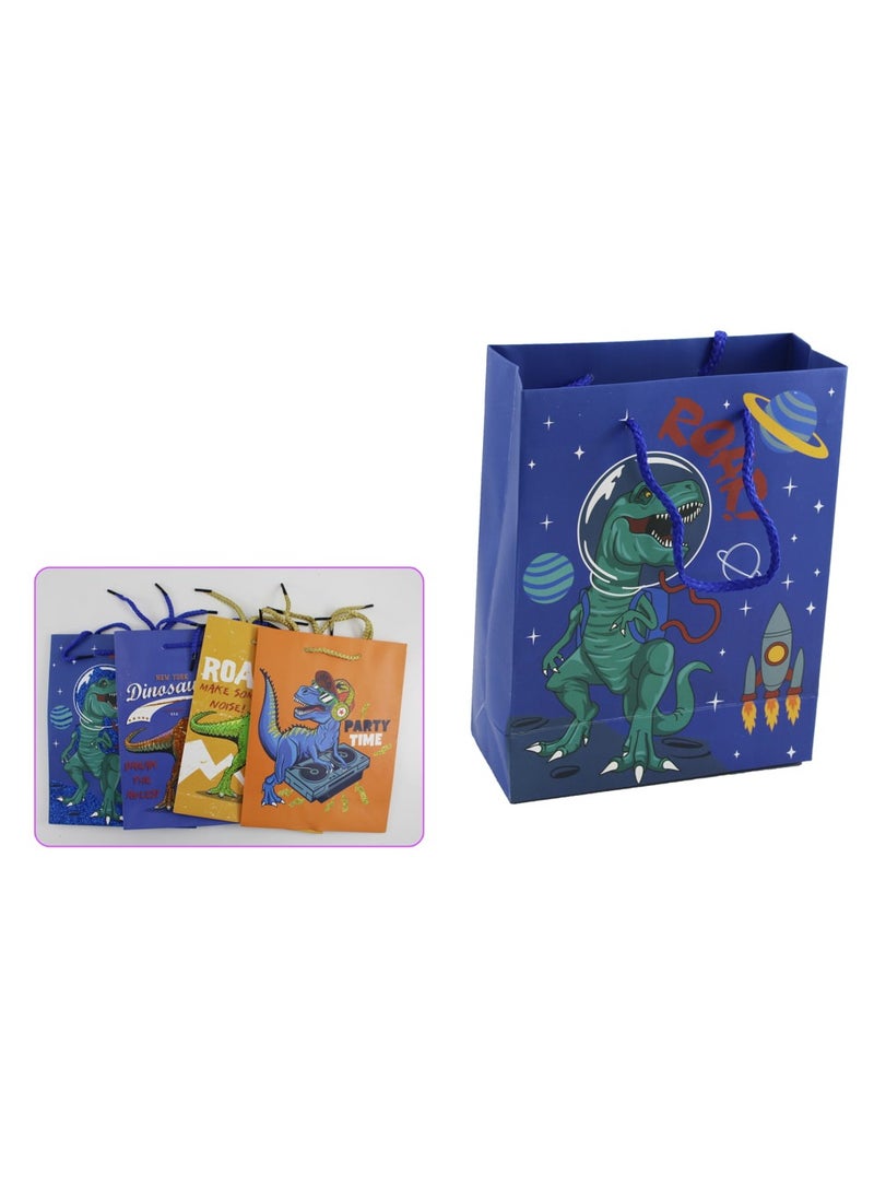 PARTY FUN - Dinosaur Paper Gift Bag - 18x23x8cm - Perfect for Birthdays, Weddings, Parties, and Special Occasions - Image 1