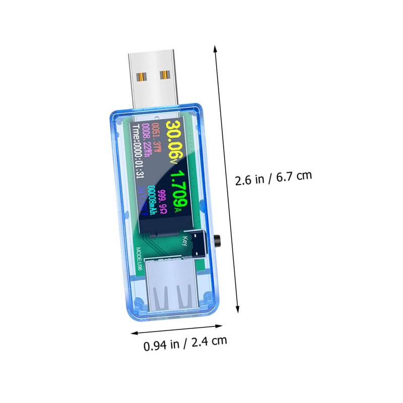 قطعتان من جهاز اختبار الطاقة الرقمي بمنفذ USB، مقياس متعدد محمول بشاشة LCD - Image 3