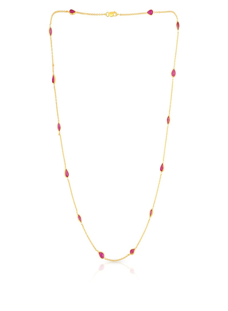 Malabar Gold and Diamonds 22 Carat 916 Purity Gemstone Necklace PGNGEN008CH1 for Women  - Image 1