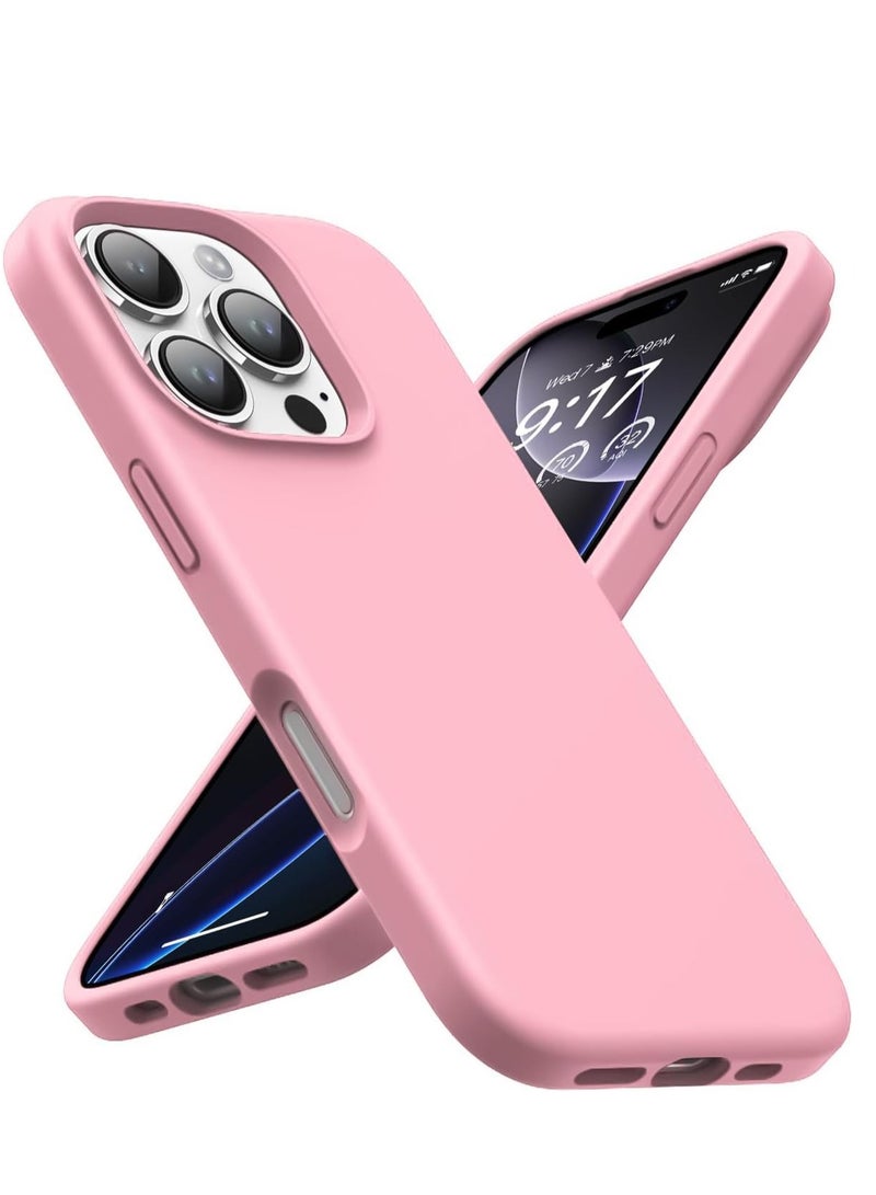 Compatible with iPhone 16 Pro Max 6.9-inch Case, Premium Liquid Silicone Case, Full Body Protective Cover, Shockproof, Slim Phone Case, Anti-Scratch Soft Microfiber Lining - Pink  - Image 1