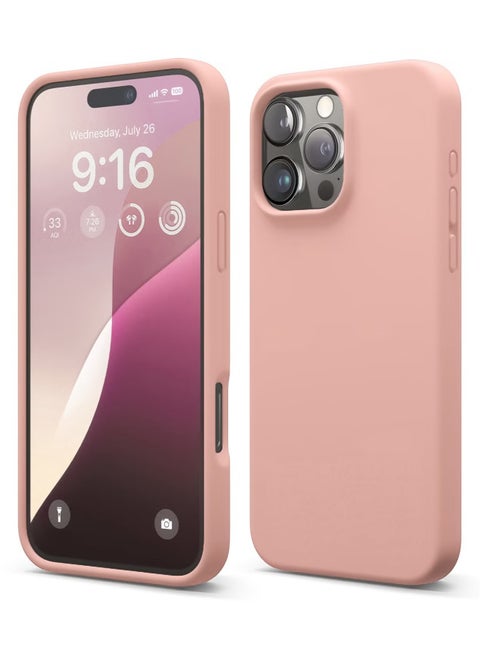Compatible with iPhone 16 Pro Max 6.9-inch Case, Premium Liquid Silicone Case, Full Body Protective Cover, Shockproof, Slim Phone Case, Anti-Scratch Soft Microfiber Lining - Pink