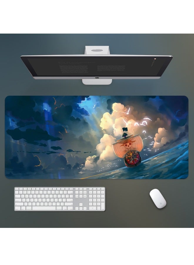 Anime One Piece Mouse Pad, Anime Mouse Pad, Gaming Mouse Pad, Large Mouse Pad, Extended Keyboard Mousepad with Non-Slip Base and Stitched Edge, 15.7×35.4 inch - Image 2