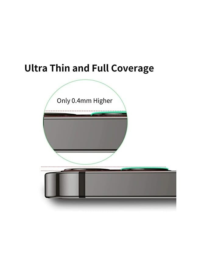 PROMASS Camera Lens Protector for iPhone 13|13 Pro|13 Pro Max, Premium HD Tempered Glass Metal Ring Aluminium Alloy Screen Cover Film Multiple Color (iPhone 13 & Mini, Black) - Image 3