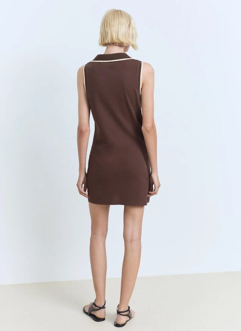 MANGO Short polo-style dress