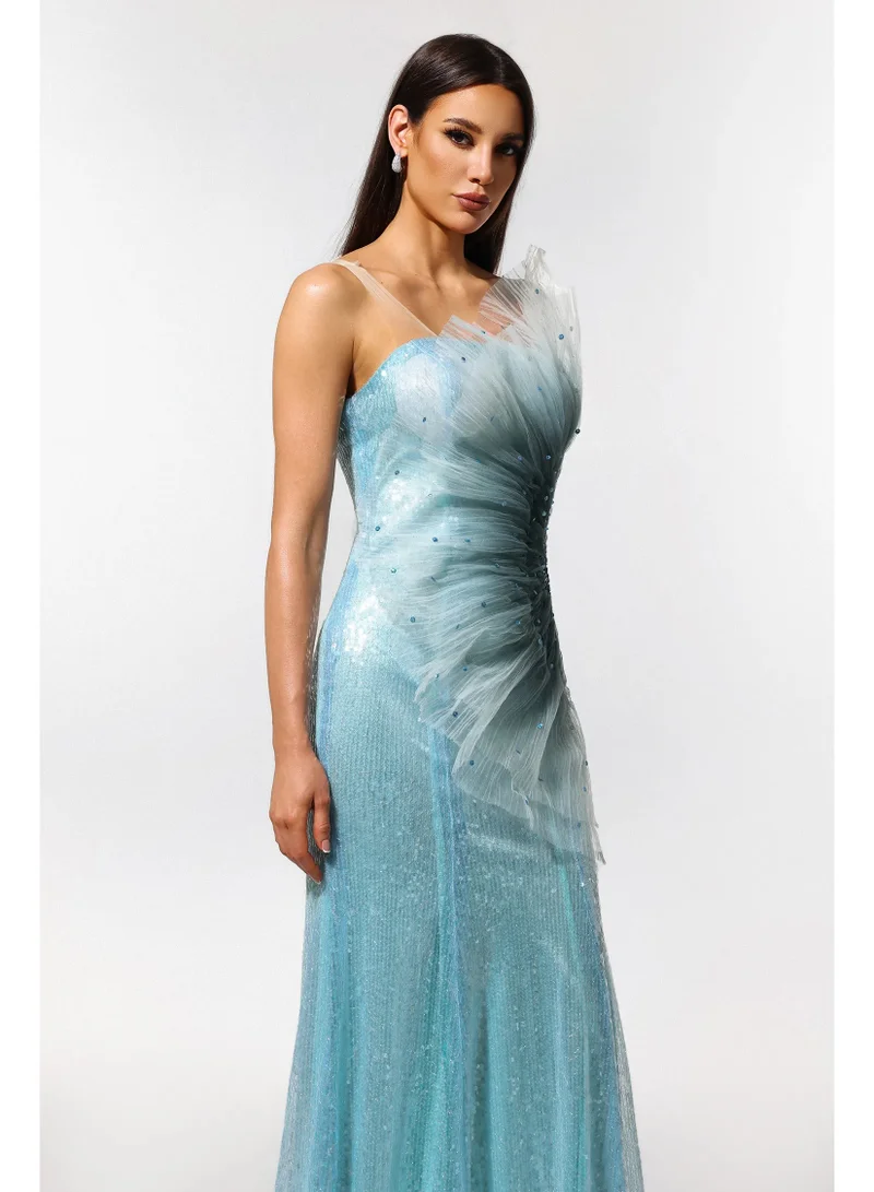 Bella Barnett  Kiwis Sleeveless Fish Tail Sequins Maxi Dress for Women | Best Price UAE