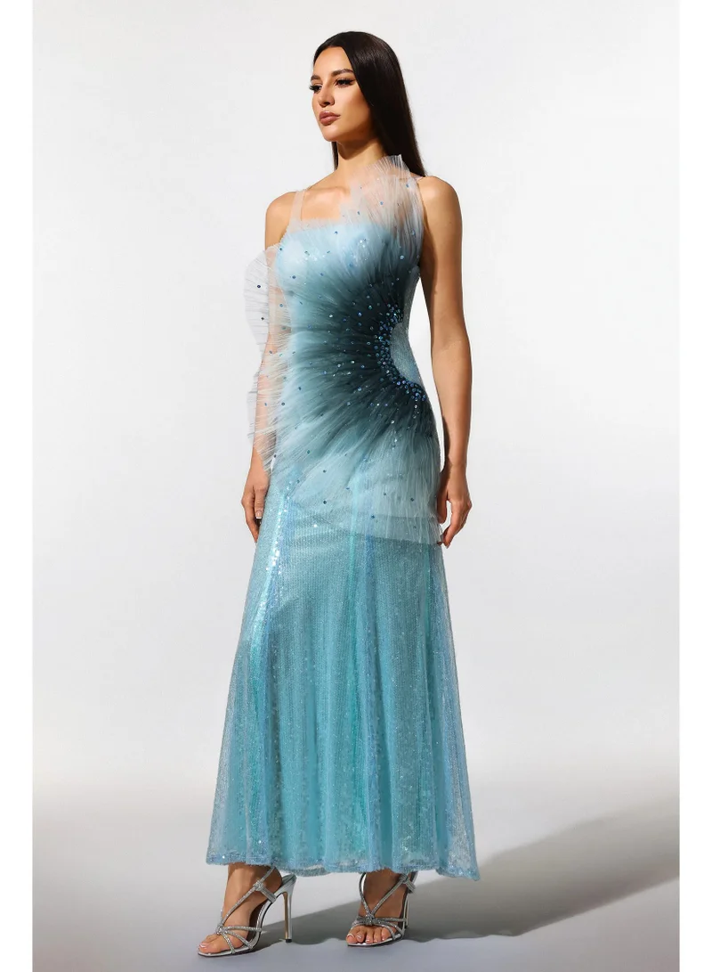 Bella Barnett  Kiwis Sleeveless Fish Tail Sequins Maxi Dress for Women | Best Price UAE