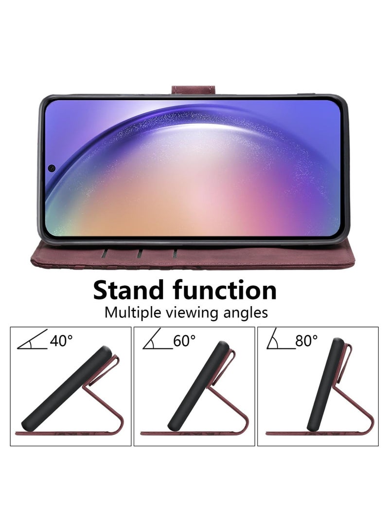 general Case for Samsung Galaxy A35 5G Case, Premium PU Leather Wallet Case Card Holder Kickstand Magnetic Closure Plaid Design Flip Folio Protective Phone Cover for Galaxy A35 5G  - Image 4