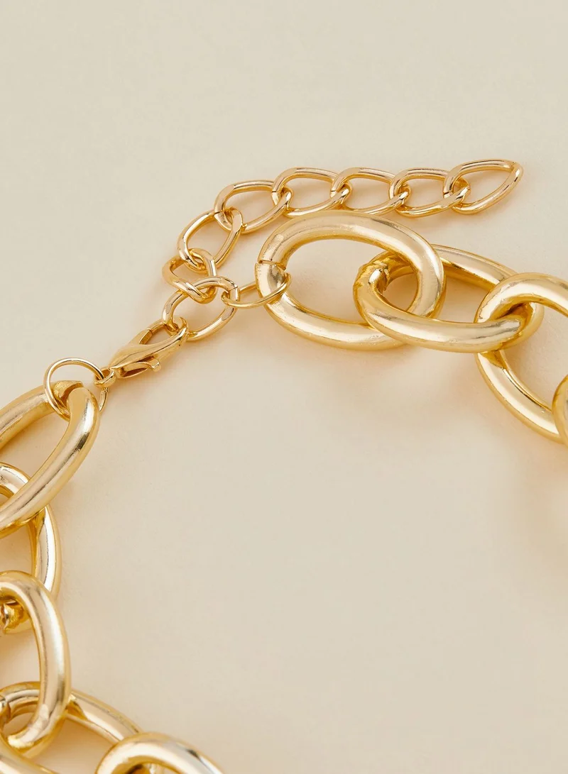 Ginger Chunky Chain Short Necklace