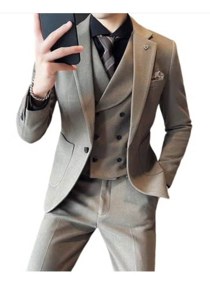 Shougu New Men's Casual Woolen Suit Jacket  - Image 1