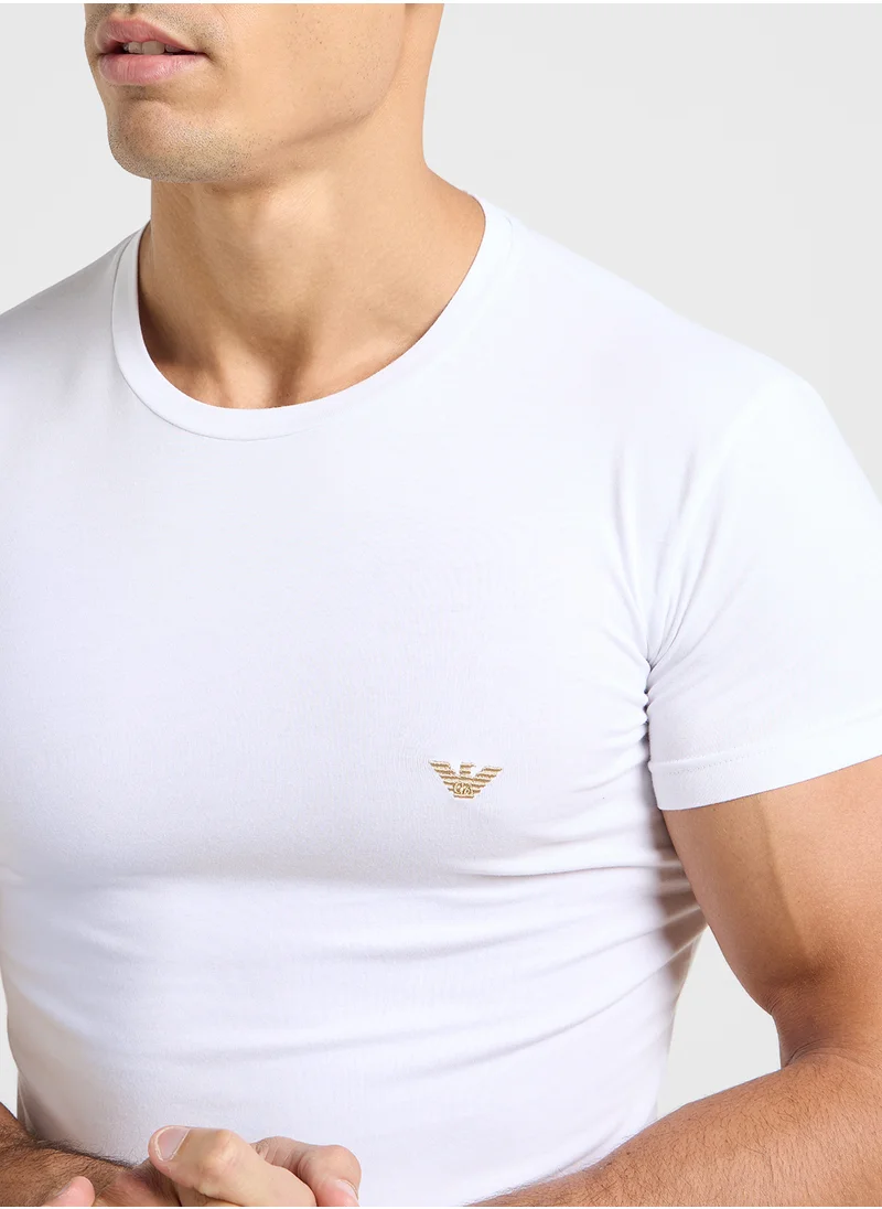 امبوريو ارماني Logo Crew Neck T-Shirt