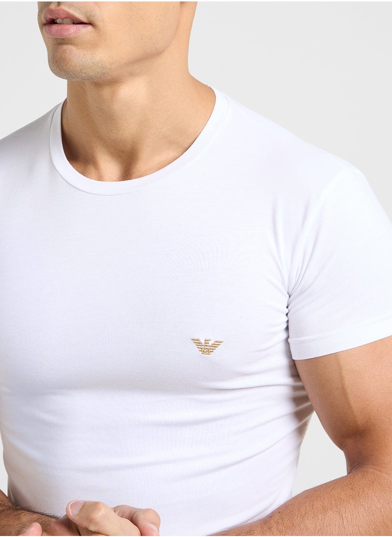EMPORIO ARMANI Logo Crew Neck T-Shirt  - Image 3