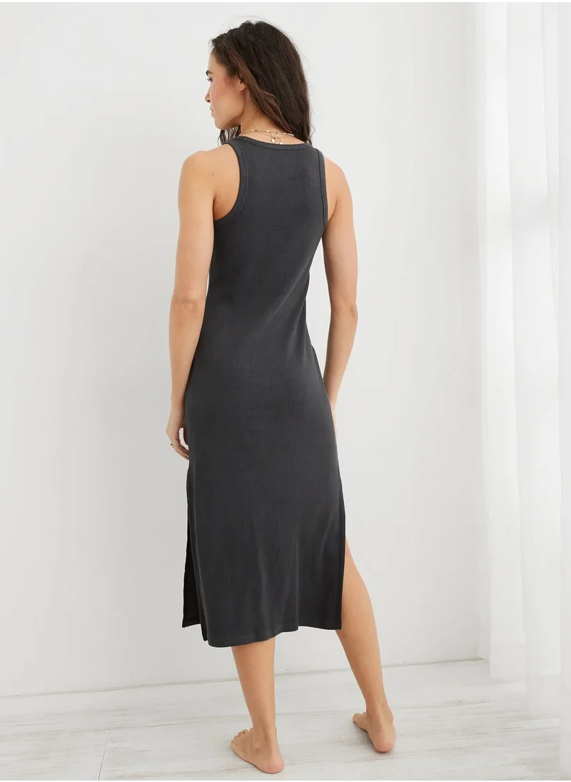 Aerie High Neck Ribbed Dress