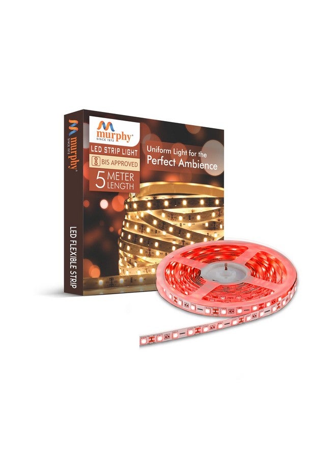 Murphy 25W LED Strip 2835 Cove Light 5 Metre (Red, Pack of 1) with Driver - Image 1