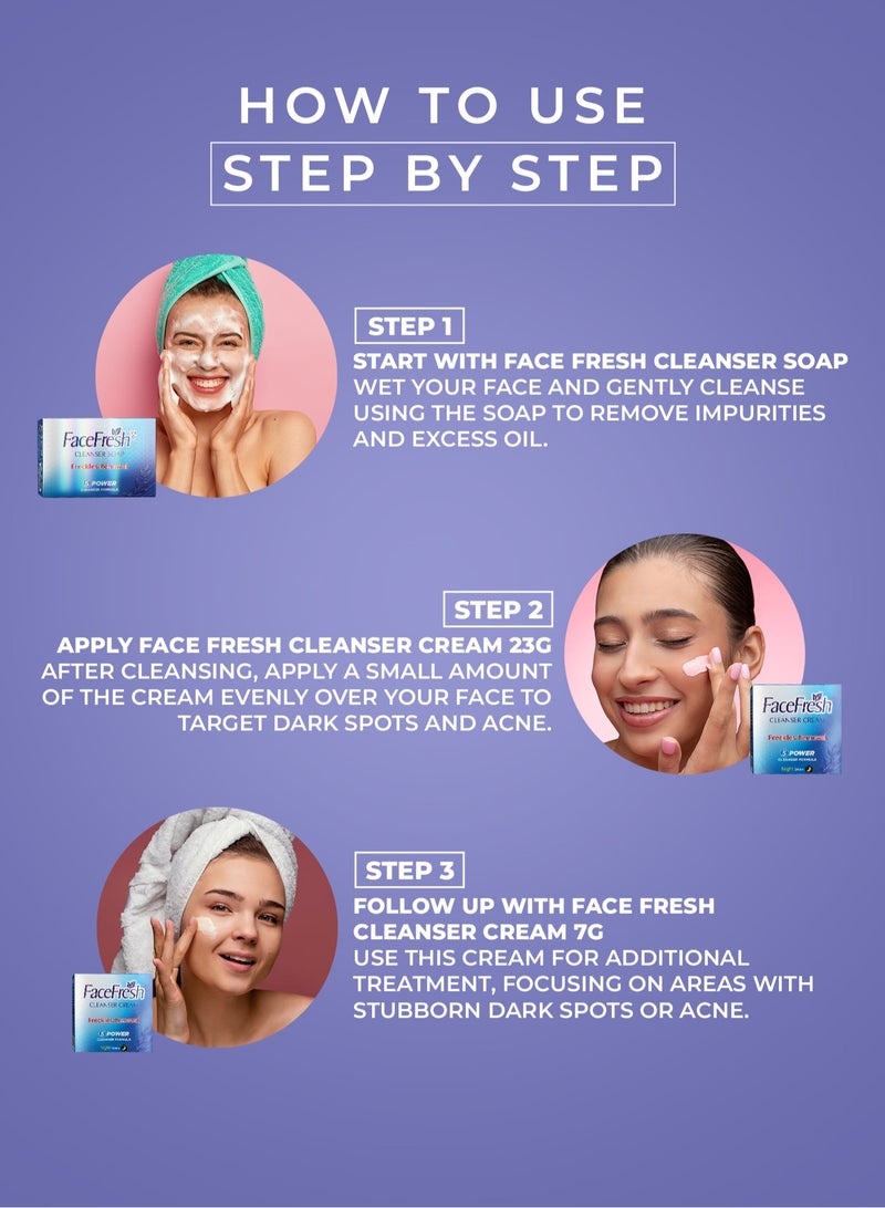 Face Fresh Dark Spots & Acne Removal Kit - Acne Free Glowing Skin, Removes Dark Spots, Eye Bags & Dark Circles - For All Skin Types - Image 2