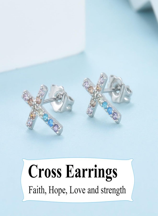 CERSLIMO Cross Earrings for Girls Women, Christian Confirmation Communion Baptism Catholic Religious Christmas Birthday Inspirational Gifts for Kids Teens Teenager - Image 5