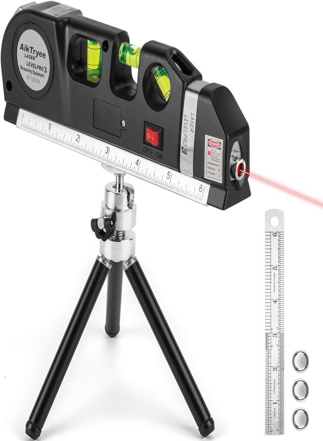 Do It YourSelf Level Laser NEW Plastic Horizon Vertical Measure Tape Aligner Bubbles Ruler Multifunction Leveler Tool (Multi Colour, 3 Pieces) - Image 1