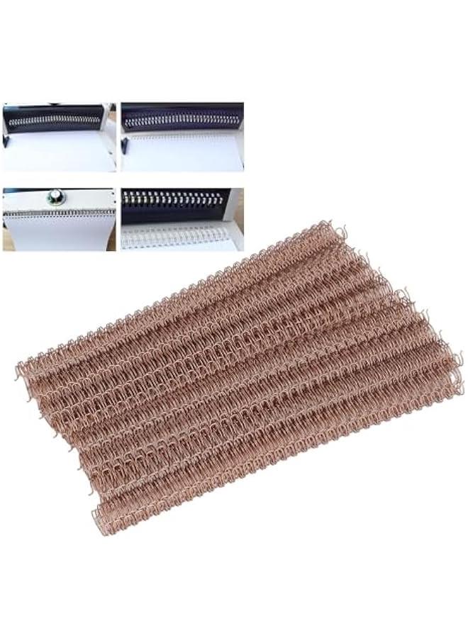 Generic 100 Pcs Wire Binding Spines, Binding Wire, 100 Sheet Capacity, 3:1 Pitch, 34 Loop, Double Loop Binding Wires, Combs Ring Coils for School Office Notebook Maker (Rose - Image 2