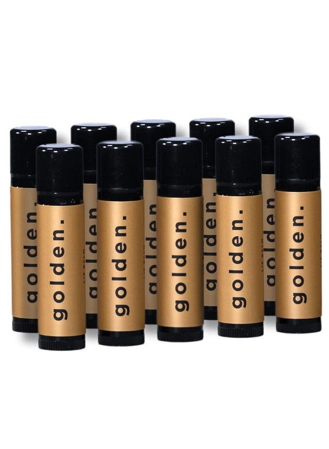 Golden Grooming Company GOLDEN Organic Lip Balm Set for Men : Natural Aloe Vera + Vitamin E : 10 Pack Set (10) - Image 2