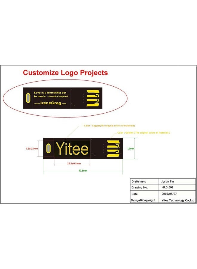 Yitee USB Light Keychain Super Bright SMD LED Mini USB Port Light Ultra-thin Portable Night Light (6-LED Touch Dimmer Switch(5pcs)) - Image 5