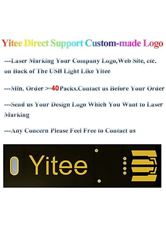 Yitee USB Light Keychain Super Bright SMD LED Mini USB Port Light Ultra-thin Portable Night Light (6-LED Touch Dimmer Switch(5pcs)) - Image 4