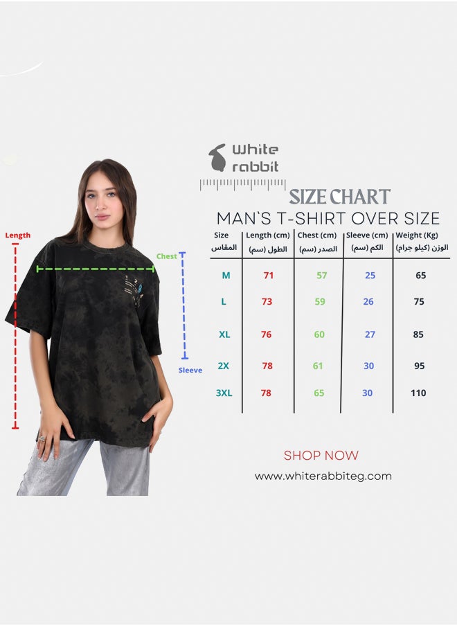 WHITE RABBIT - Slip On Oversized Cotton T-Shirt - Image 1
