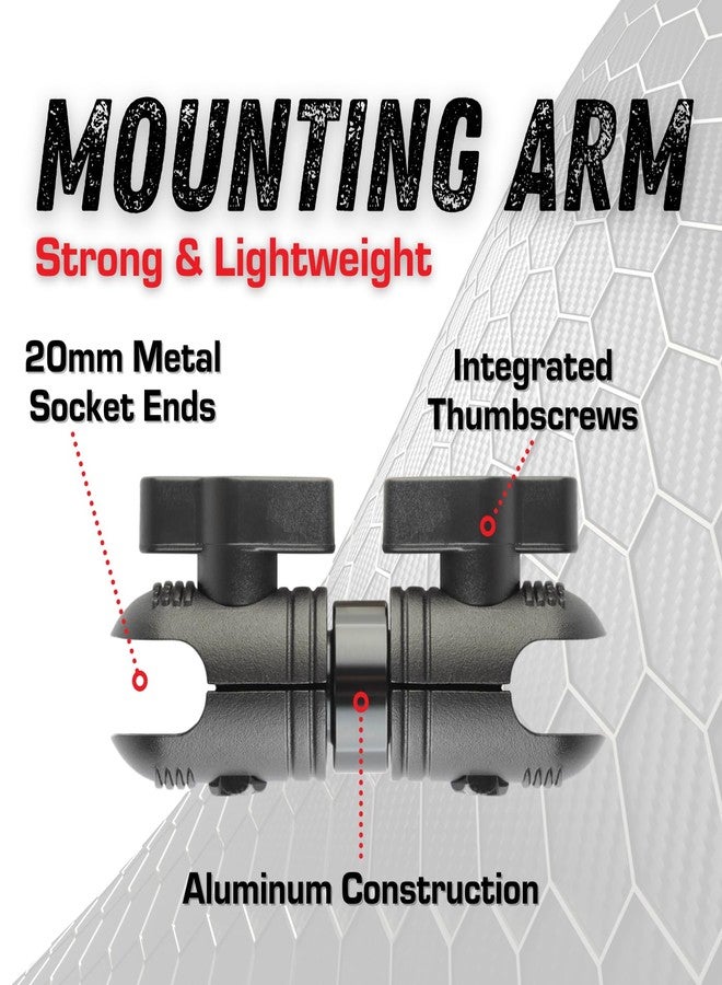 Bulletpoint 3.5" Aluminum Mounting Arm Dual 20mm Socket Ends Compatible with iPhone and Android Smartphones - Image 3
