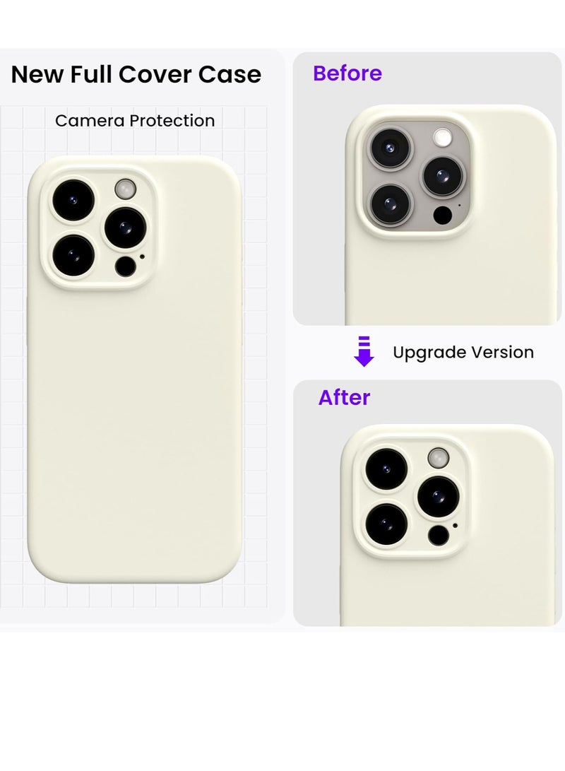 ELTRAZONE Compatible with iPhone 15 Pro Max Case Shockproof with 2pcs Screen Protectors, Waterproof Liquid Silicone Rubber Full Cover Protective Case for iPhone 15 Pro Max 6.7 inch-Starlight - Image 3