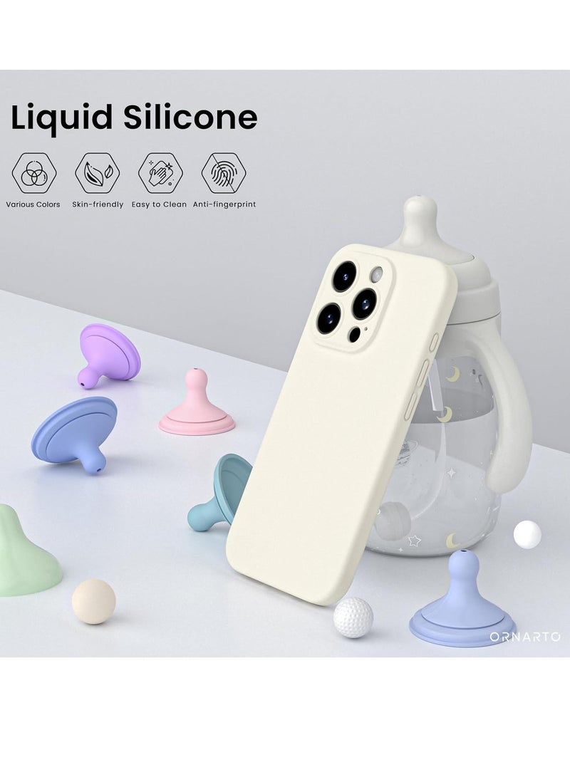 ELTRAZONE Compatible with iPhone 15 Pro Max Case Shockproof with 2pcs Screen Protectors, Waterproof Liquid Silicone Rubber Full Cover Protective Case for iPhone 15 Pro Max 6.7 inch-Starlight - Image 2