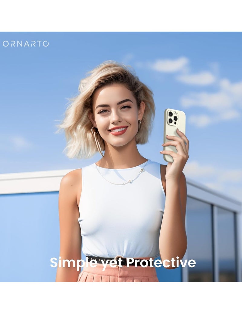 ELTRAZONE Compatible with iPhone 15 Pro Max Case Shockproof with 2pcs Screen Protectors, Waterproof Liquid Silicone Rubber Full Cover Protective Case for iPhone 15 Pro Max 6.7 inch-Starlight - Image 4