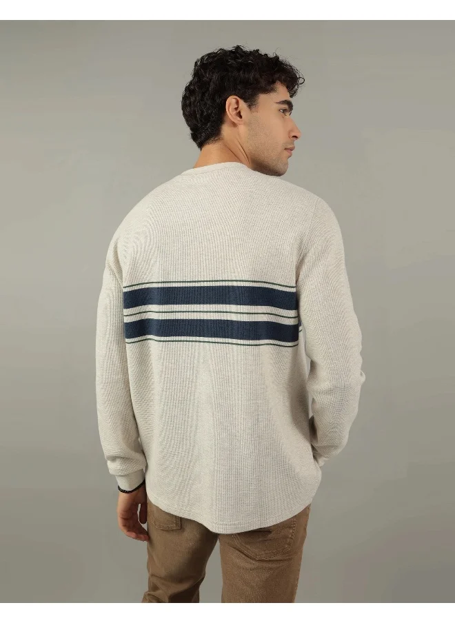 American Eagle AE Long-Sleeve Striped Thermal T-Shirt