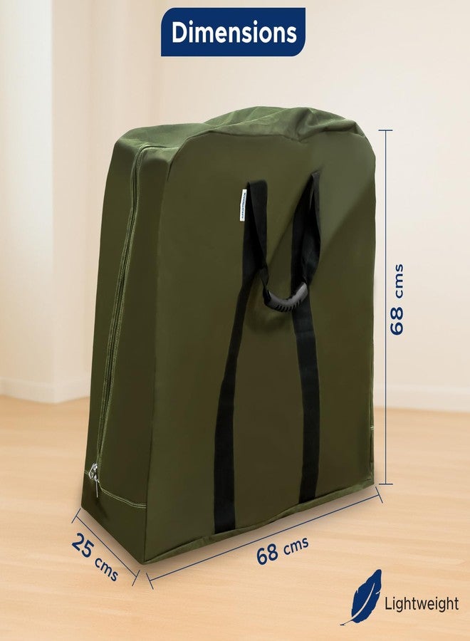 KosmoCare Wheelchair Travel Bag | Heavy-Duty Carry Case for Foldable Transit Wheelchairs | Water-Resistant with Handles | Storage, Transport, Dust Cover - 68 x 68 x 25 cm | Green - Image 2