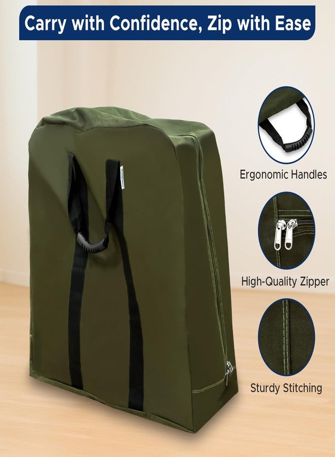 KosmoCare Wheelchair Travel Bag | Heavy-Duty Carry Case for Foldable Transit Wheelchairs | Water-Resistant with Handles | Storage, Transport, Dust Cover - 68 x 68 x 25 cm | Green - Image 4